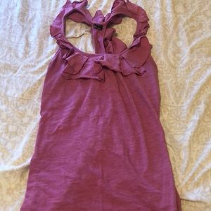 Pink ruffle tank